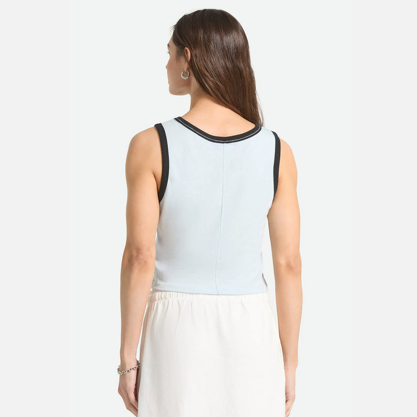 BRIXTON Women's Carefree Organic GD Cropped Tank - Blue Aura