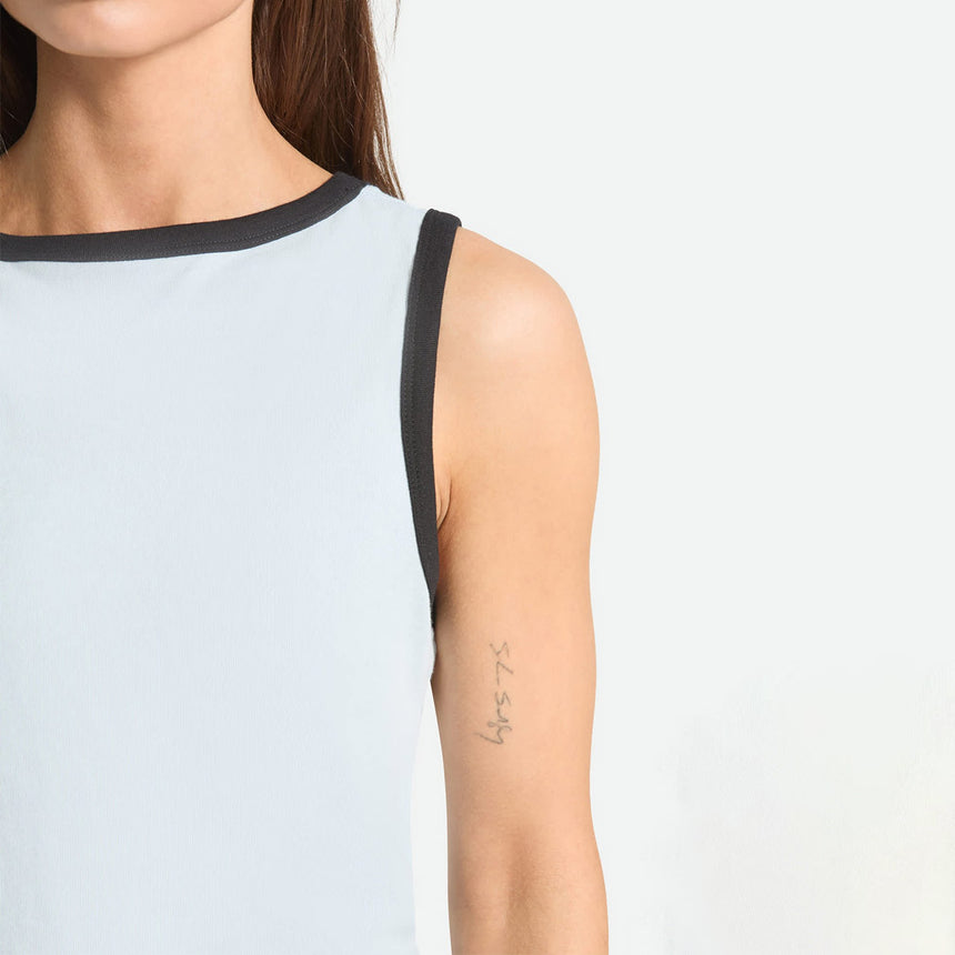 BRIXTON Women's Carefree Organic GD Cropped Tank - Blue Aura