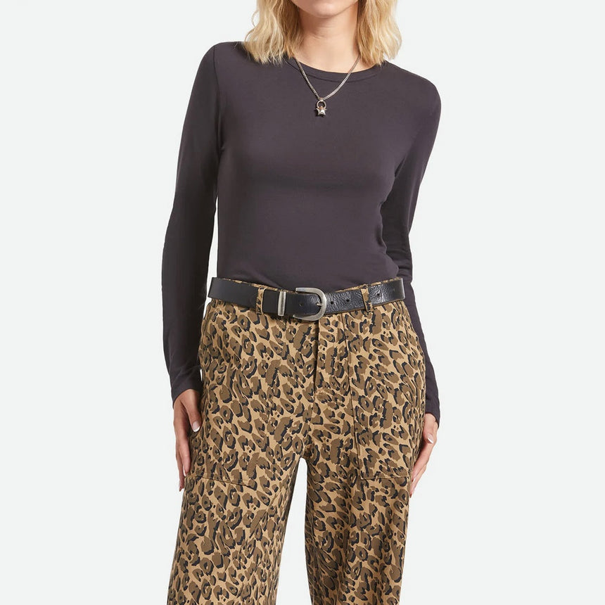 BRIXTON Women's Carefree Organic GD Slim Long Sleeve Tee - Black