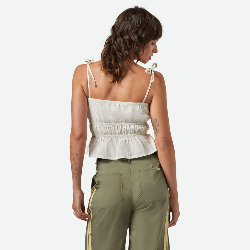 BRIXTON Women's Eden Smocked Top - Off White
