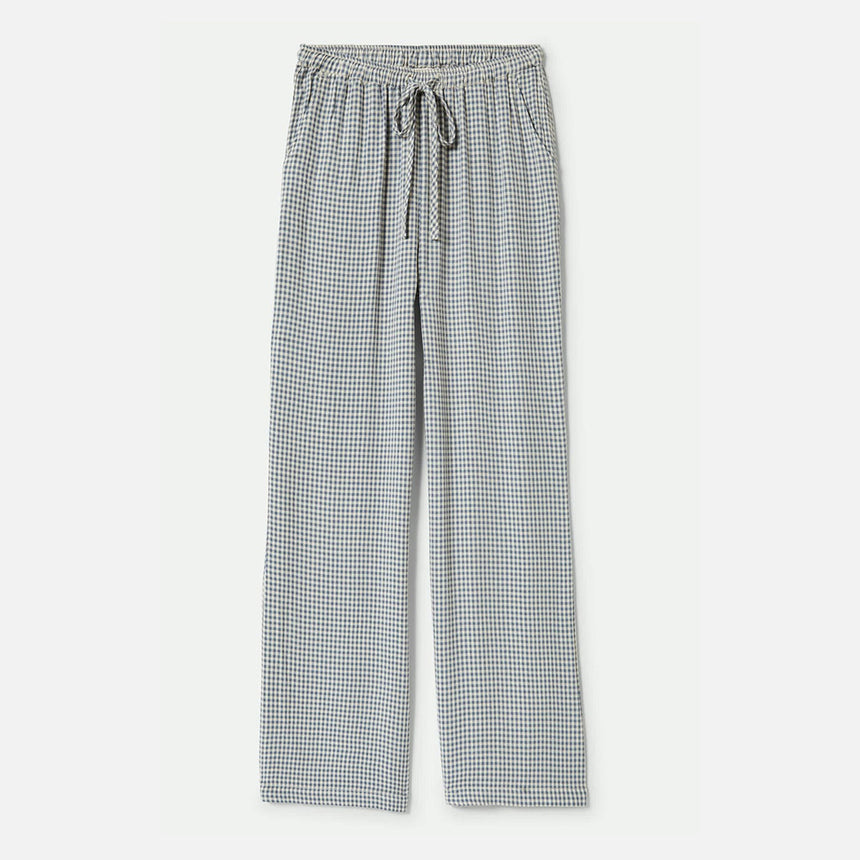 BRIXTON Women's Hudson Lounge Pant - Azure Blue Gingham