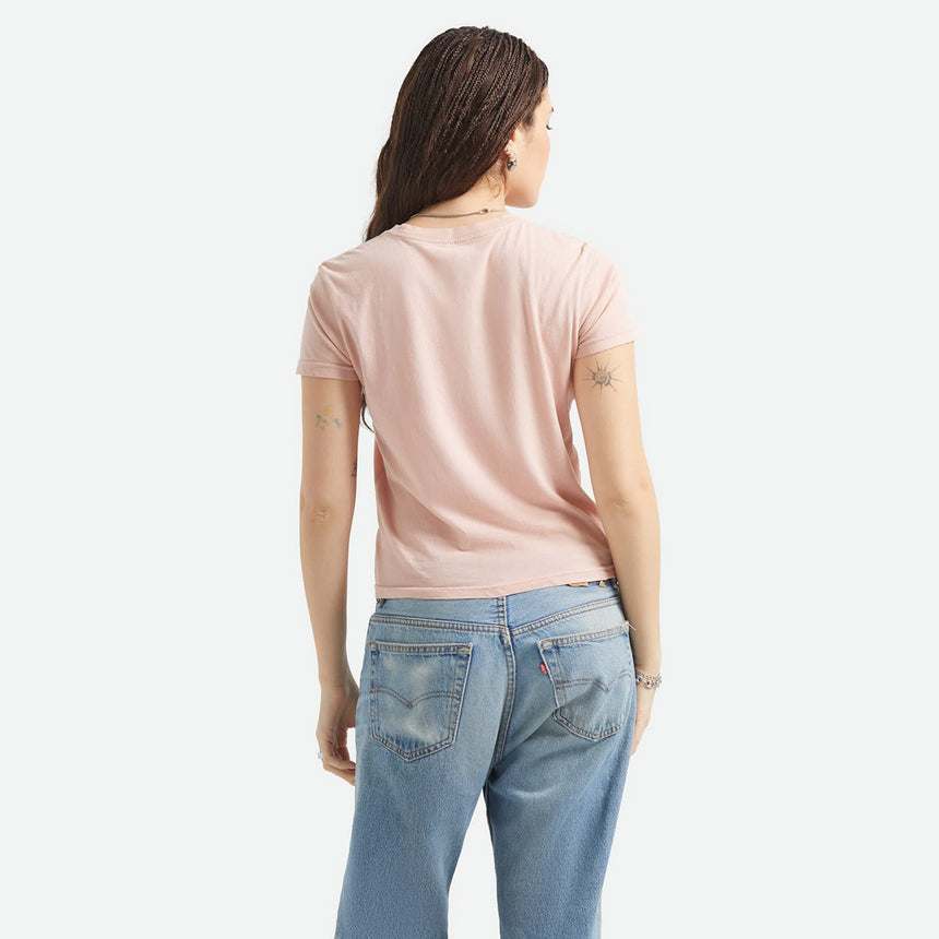 BRIXTON Women's Pony Club Slim Tee - Silver Pink