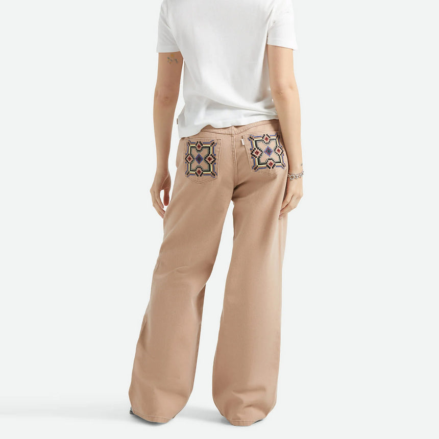 BRIXTON Womens The Chloe 5 Pocket Pant - Washed Timeless Taupe