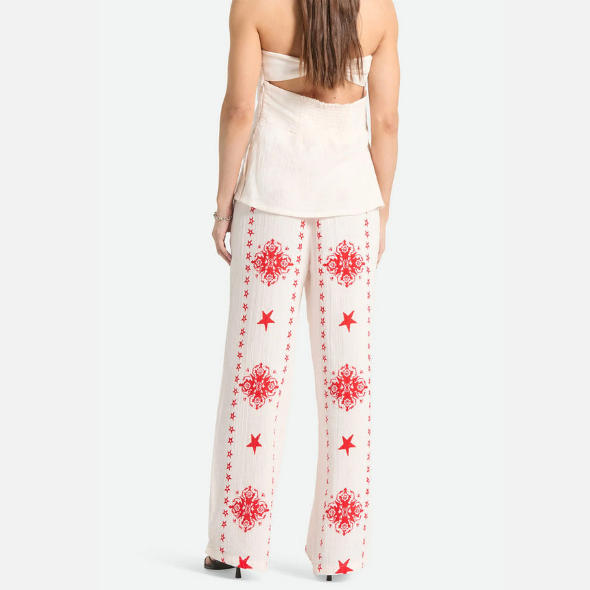 BRIXTON Women's The Lola Lounge Pant - Off White Tile