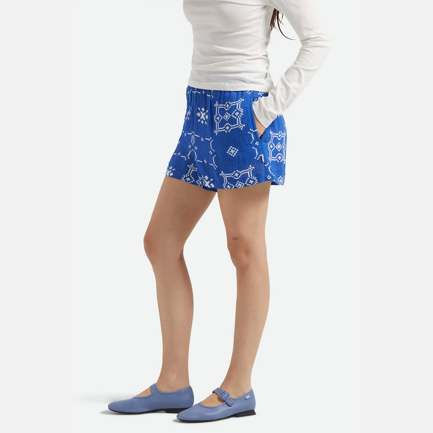 BRIXTON Women's Tile Short - Sunrise Blue Tile Print