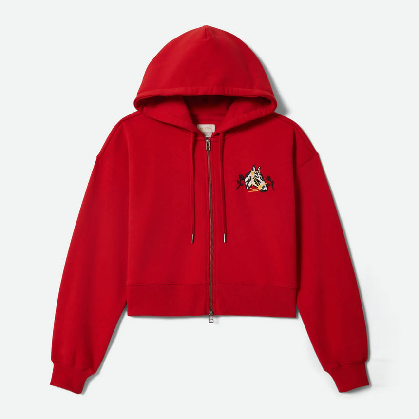 BRIXTON Women's Trophy Horse Cropped Zip Hood - Adrenaline Rush