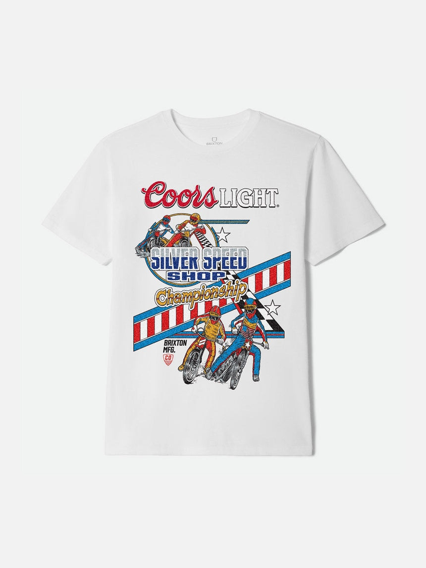 BRIXTON X Coors Light Berm Tee - White