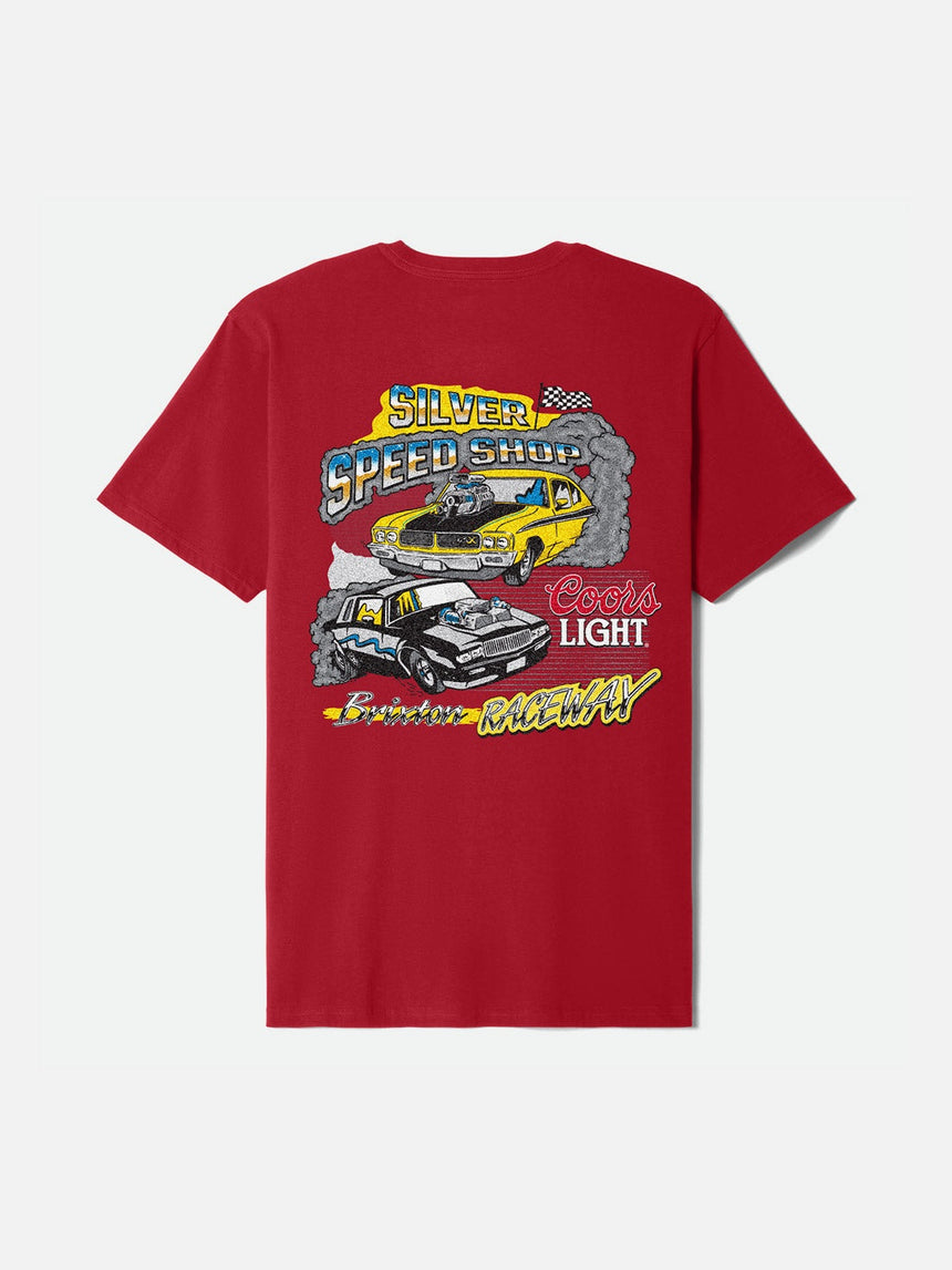 BRIXTON X Coors Light Raceway Tee - Coors Red