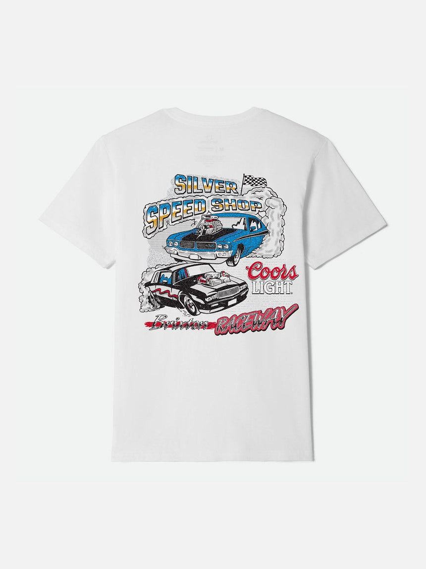 BRIXTON X Coors Light RacewayTee - White