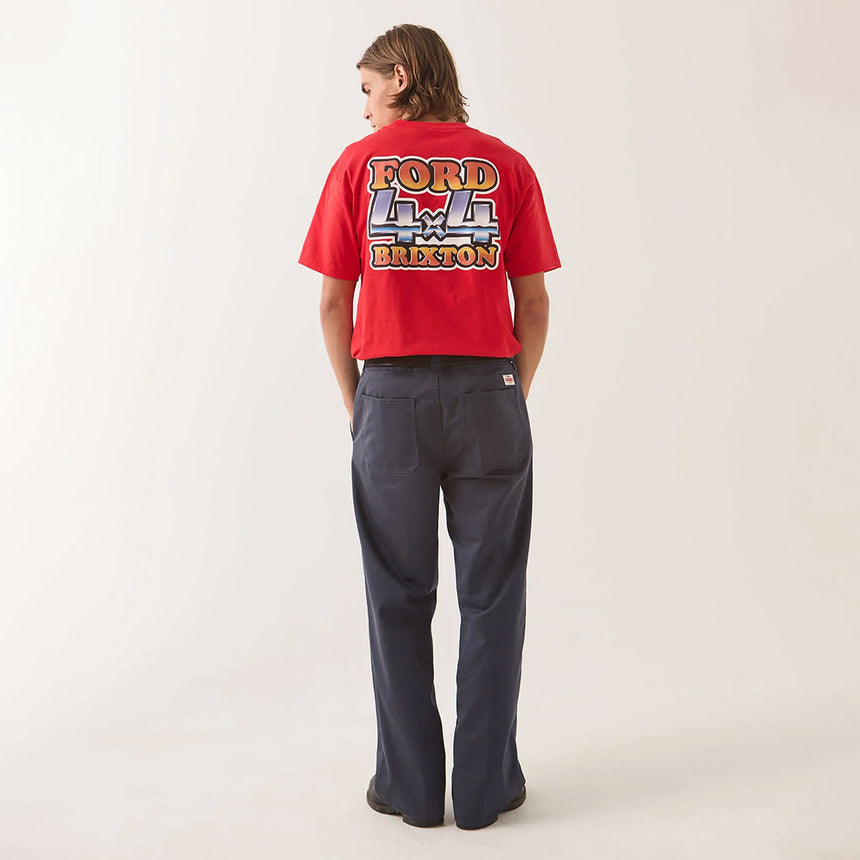 BRIXTON X Ford 4X4 Chrome Tee - Rangoon Red