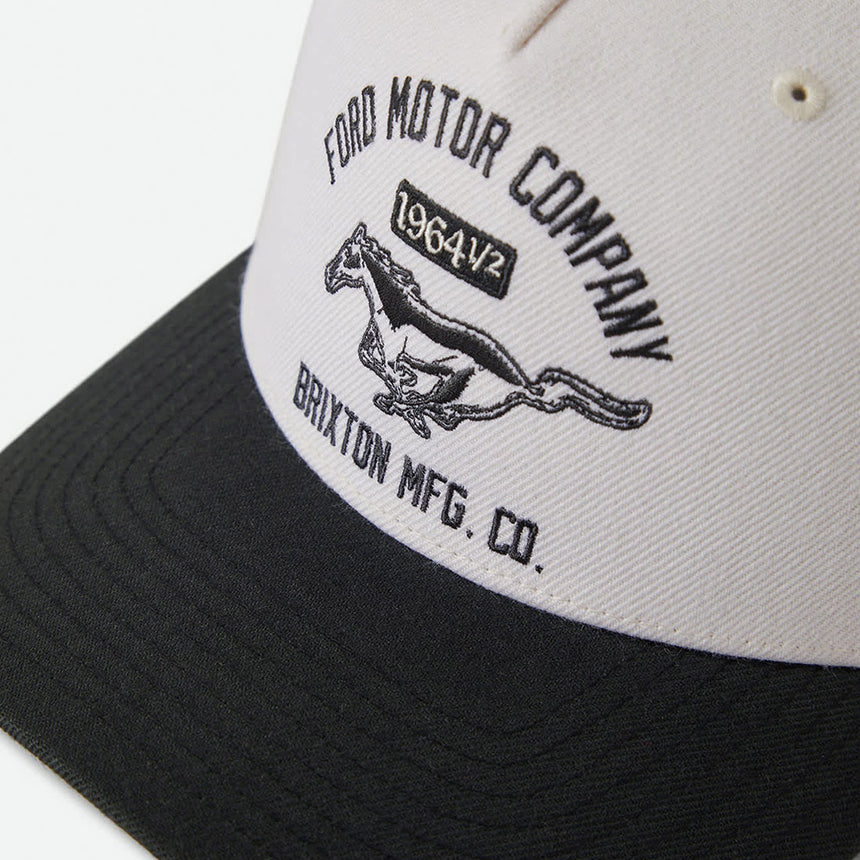 BRIXTON X Ford Mustang Snapback - Wimbledon White/Burnt Rubber