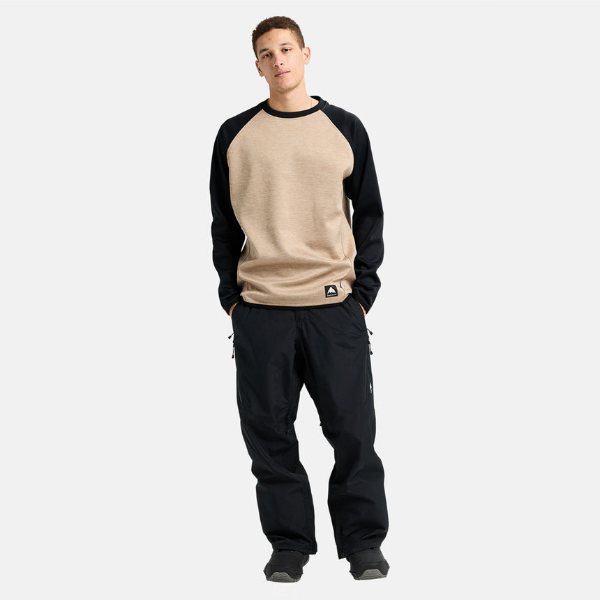 BURTON Crown Weatherproof Crew - Summit Taupe Heather/True Black