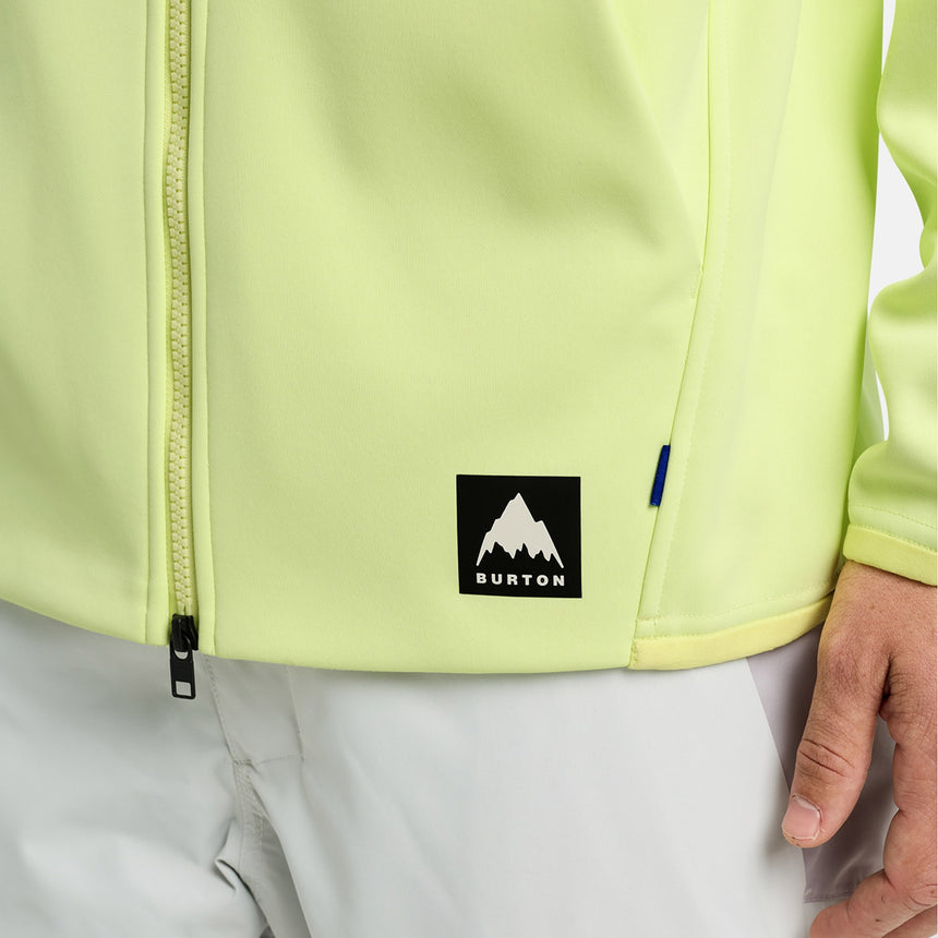BURTON Crown Weatherproof Full Zip Hood - Glow Yellow Green