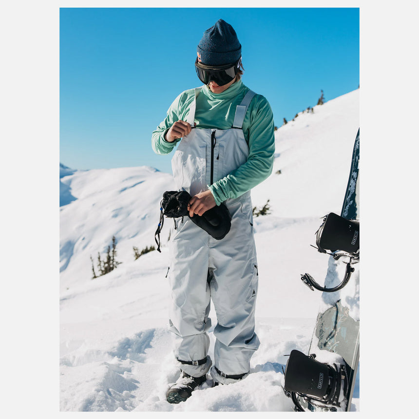 BURTON Gore-Tex 2L Reserve Tall Bib Pant 2026 - Gray Cloud