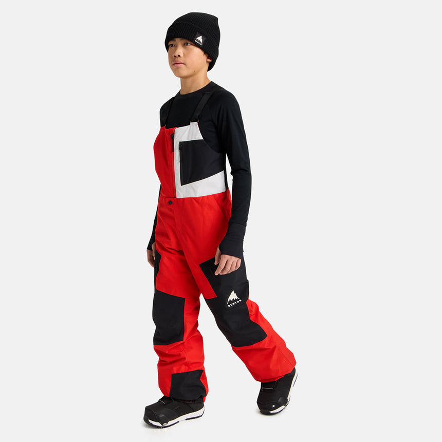 BURTON Kids' Gore-Tex 2L Powline Bib Pant 2026 - Flame Scarlet/True Black