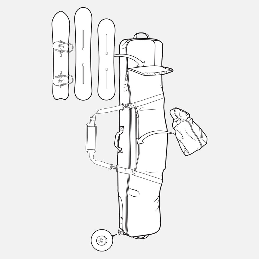 BURTON Wheelie Gig Bag - Floral Blur