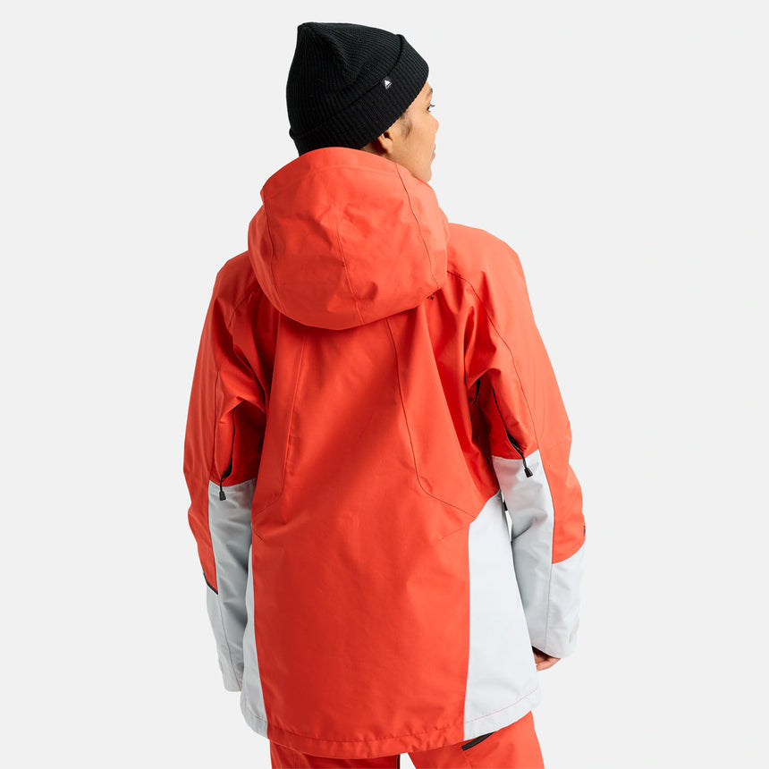 BURTON Women's Gore-Tex 2L Reserve Jacket 2026 - Fiesta Red/Gray Cloud