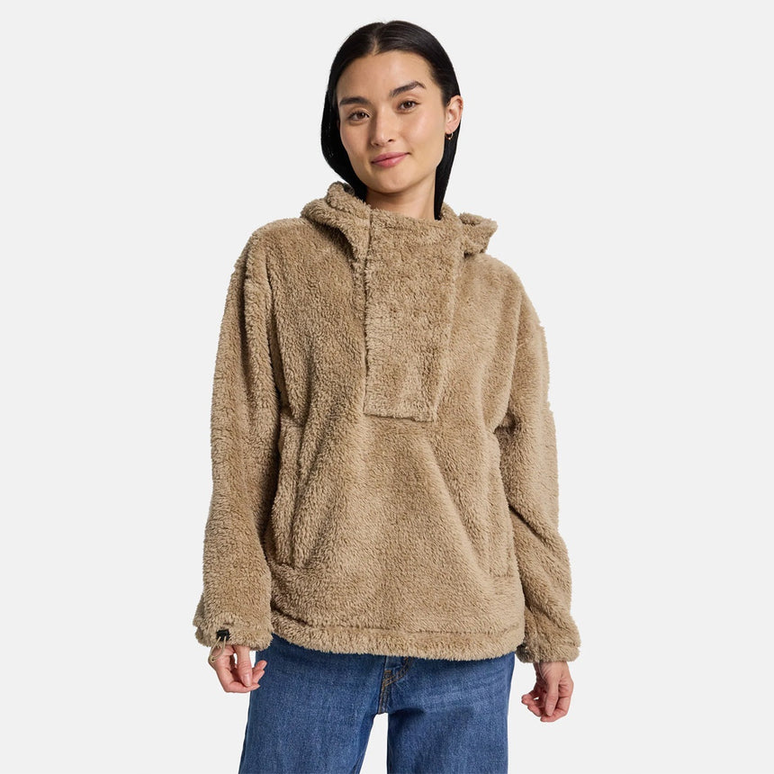 BURTON Women's Lemma Fleece Pullover Hood - Summit Taupe