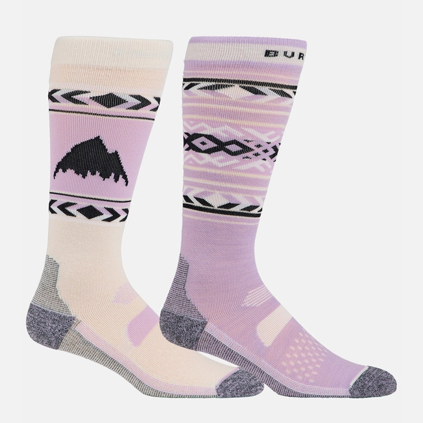 BURTON Women's Performance Lightweight Sock 2-Pack - Washed Lavender