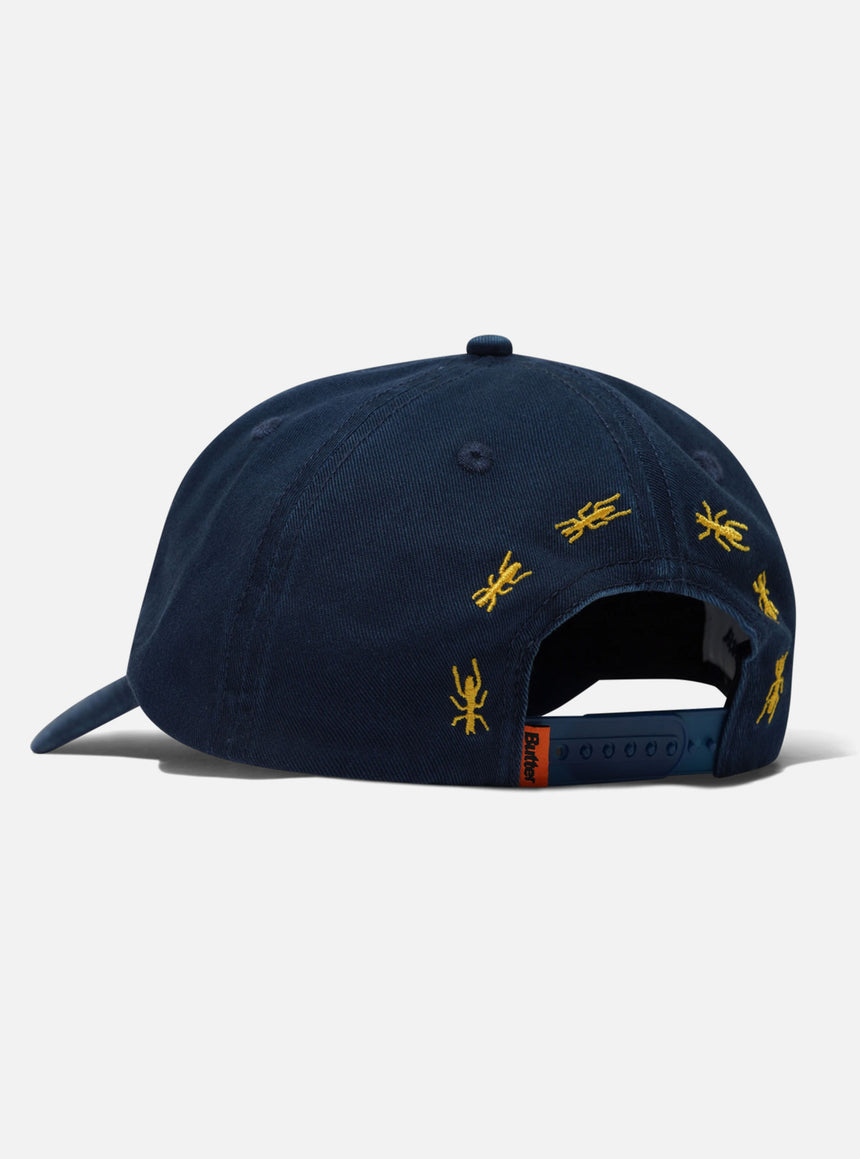 BUTTER GOODS Ants 6 Panel Cap - Washed Navy