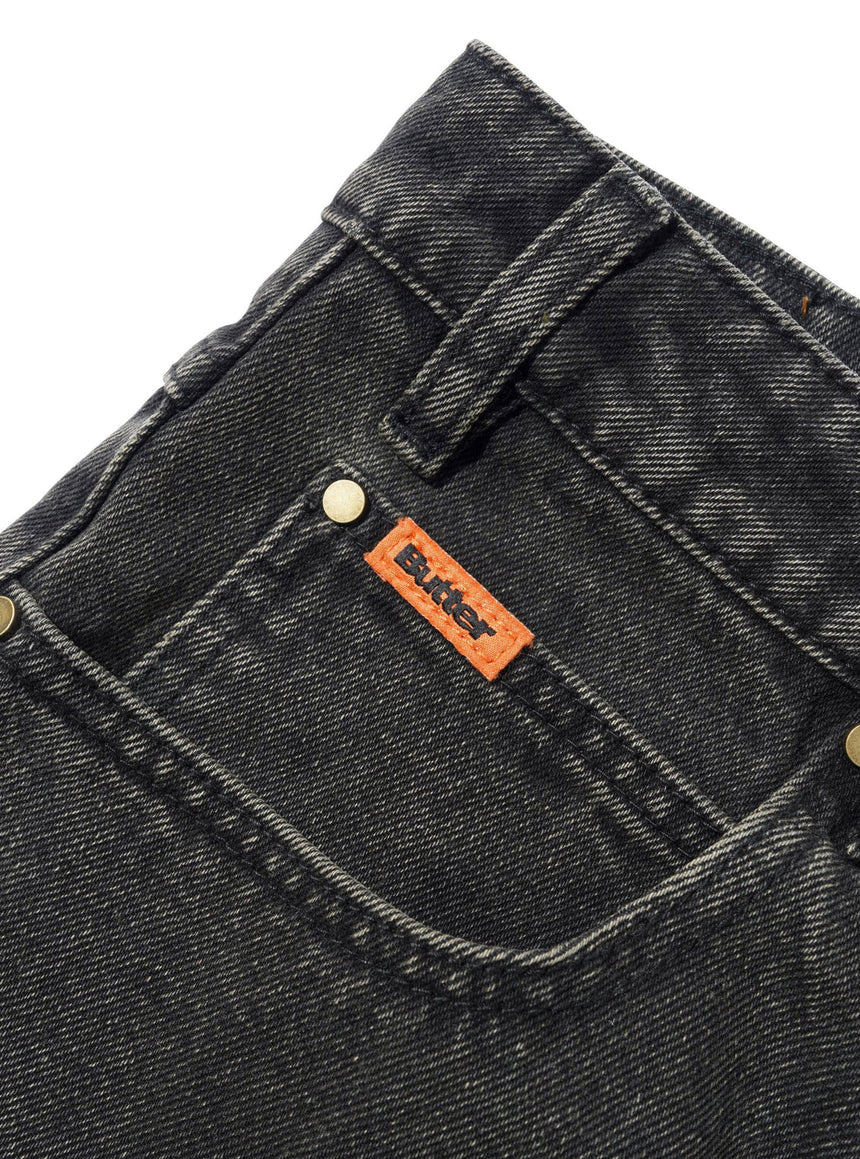BUTTER GOODS Baggy Denim Jeans - Faded Black