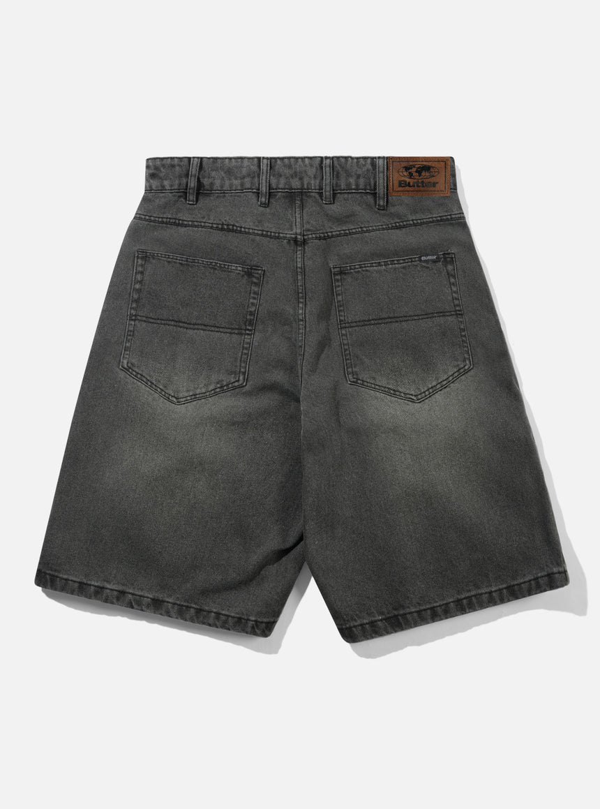BUTTER GOODS Baggy Denim Shorts - Faded Black