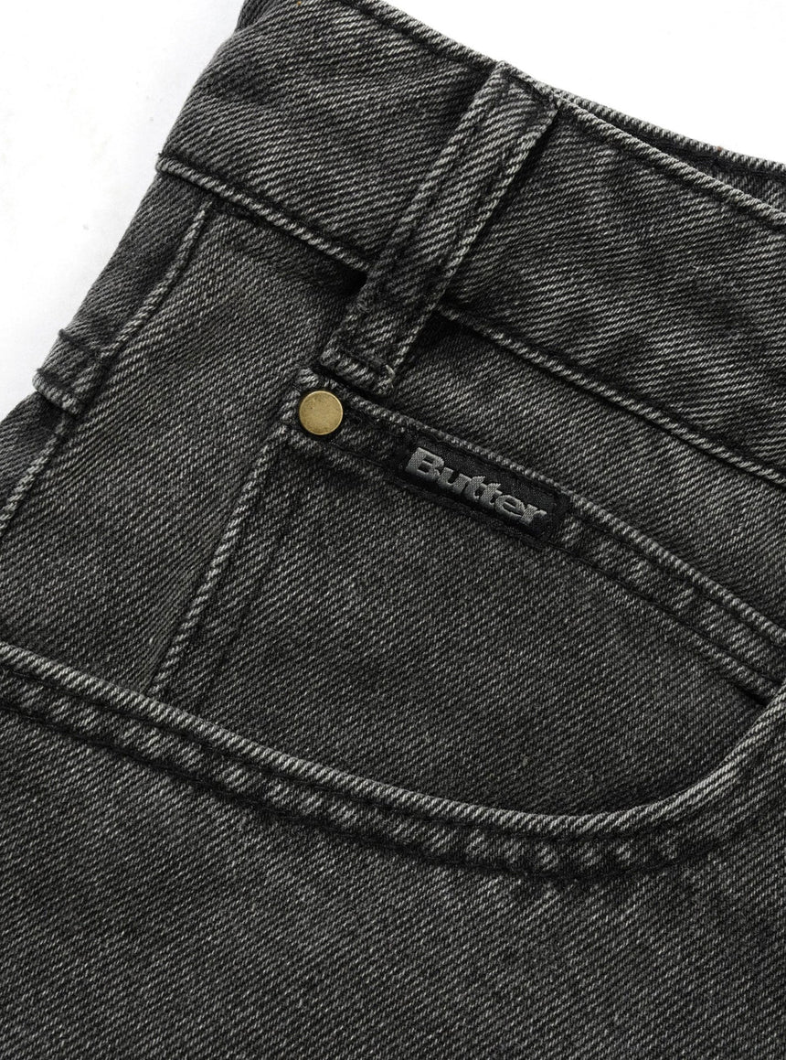 BUTTER GOODS Baggy Denim Shorts - Faded Black