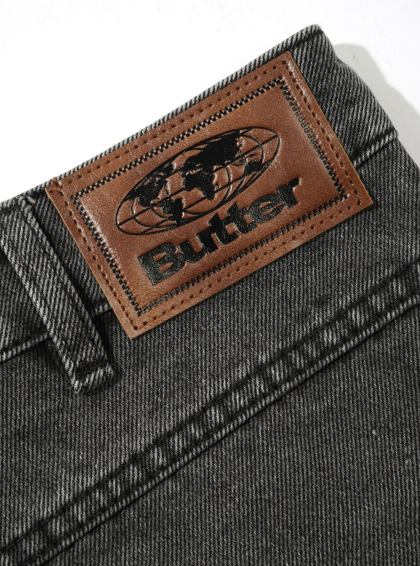 BUTTER GOODS Baggy Denim Shorts - Faded Black