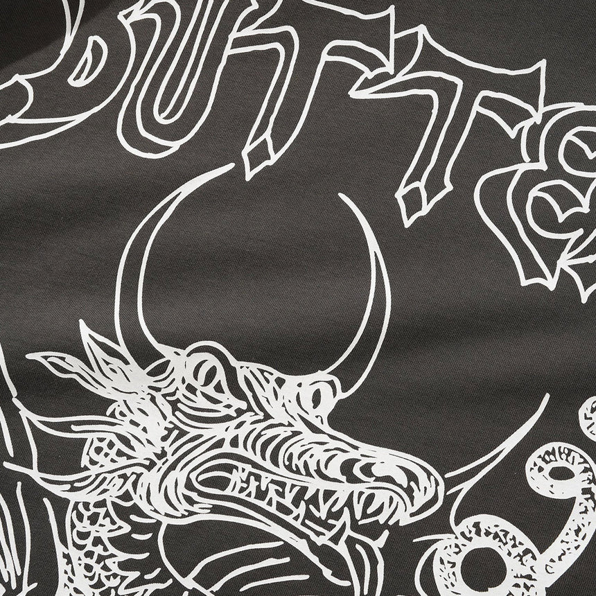 BUTTER GOODS Dragon Tee - Washed Black