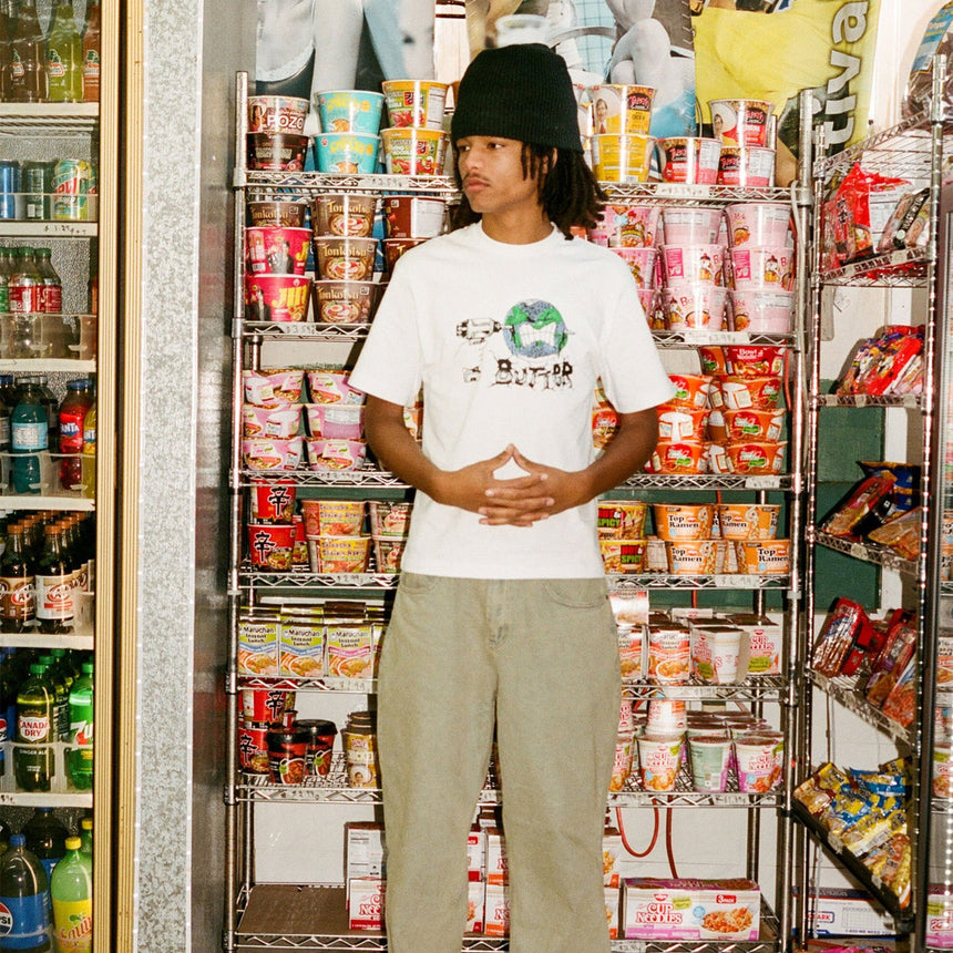 BUTTER GOODS Drill Tee - White