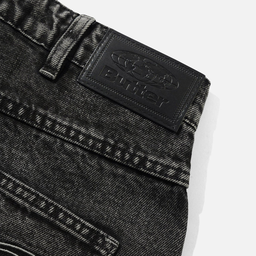 BUTTER GOODS Drummer Baggy Denim Jeans - Streaky Black