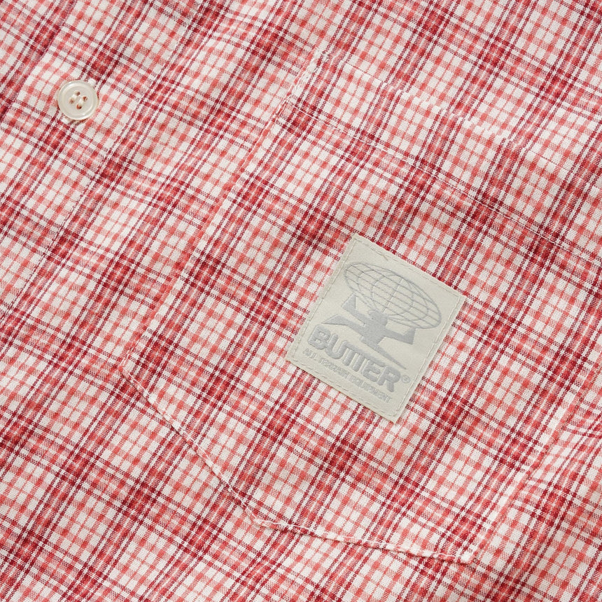 BUTTER GOODS Equipment Short Sleeve Shirt - Rhubarb