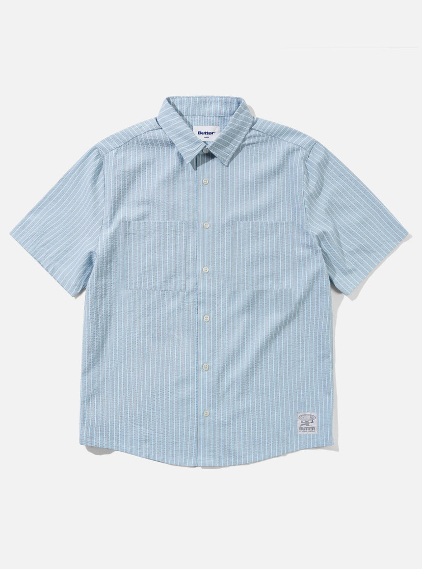 BUTTER GOODS Equipment Short Sleeve Shirt - Sky