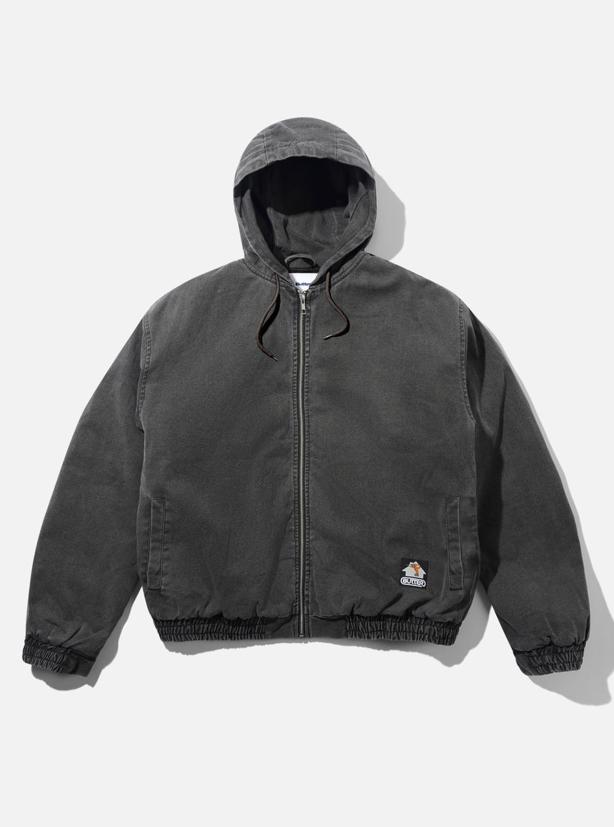 BUTTER GOODS Insulated Work Jacket - Washed Black
