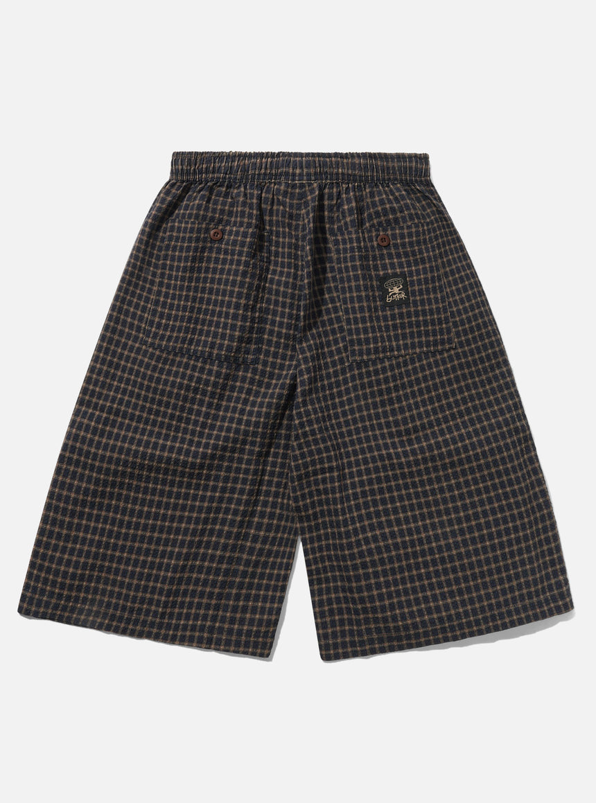 BUTTER GOODS Loose Shorts - Brown Seersucker Plaid