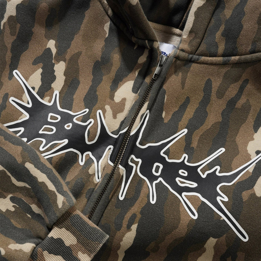 BUTTER GOODS Nail Logo Zip-Thru Hood - Frog Camo