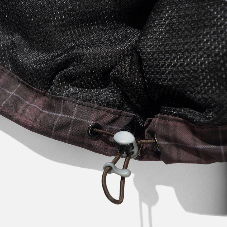 BUTTER GOODS Plaid Nylon Jacket - Burgundy