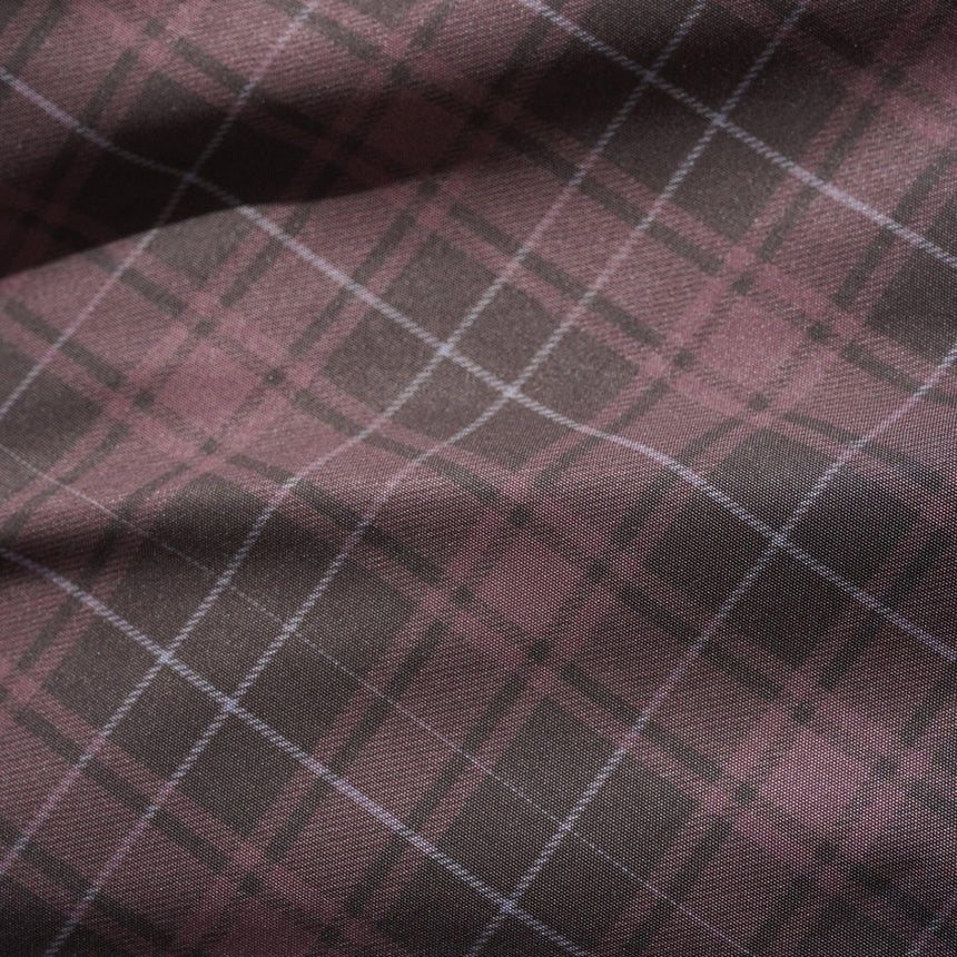 BUTTER GOODS Plaid Nylon Jacket - Burgundy