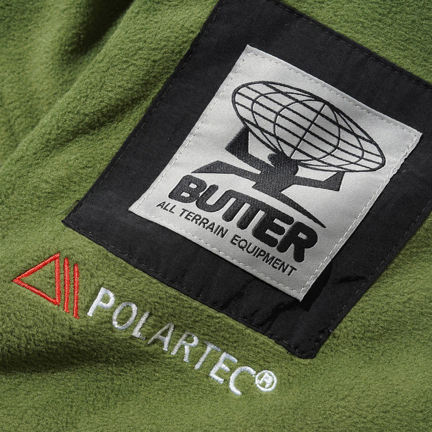 BUTTER GOODS Polartec 1/4 Zip Pullover - Army