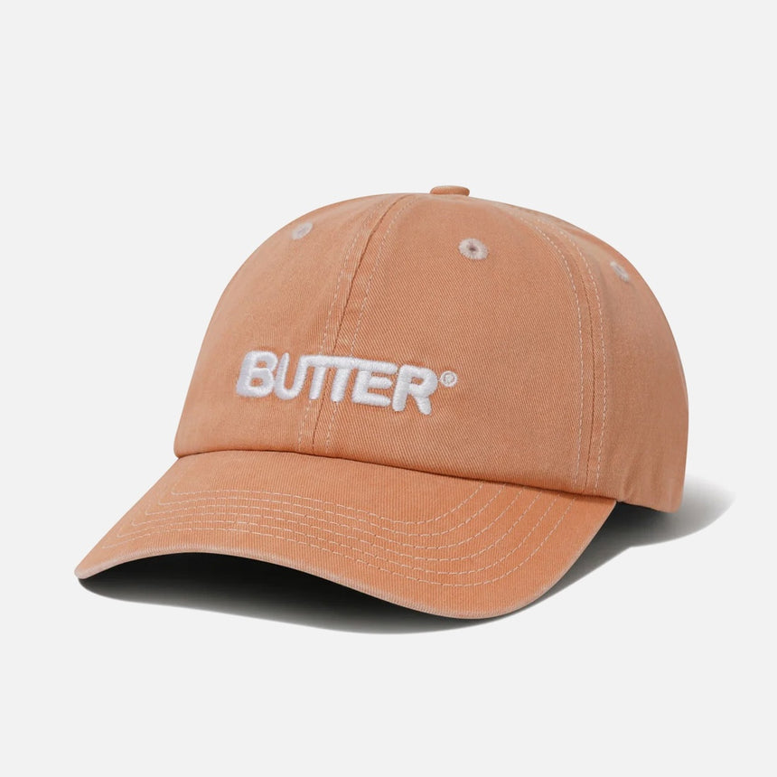 BUTTER GOODS Rounded Logo 6 Panel Cap - Washed Orange