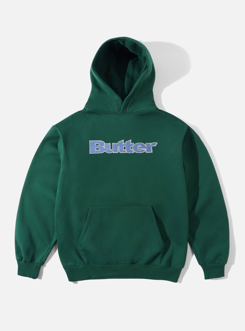 BUTTER GOODS Satin Applique Pullover Hood - Forest