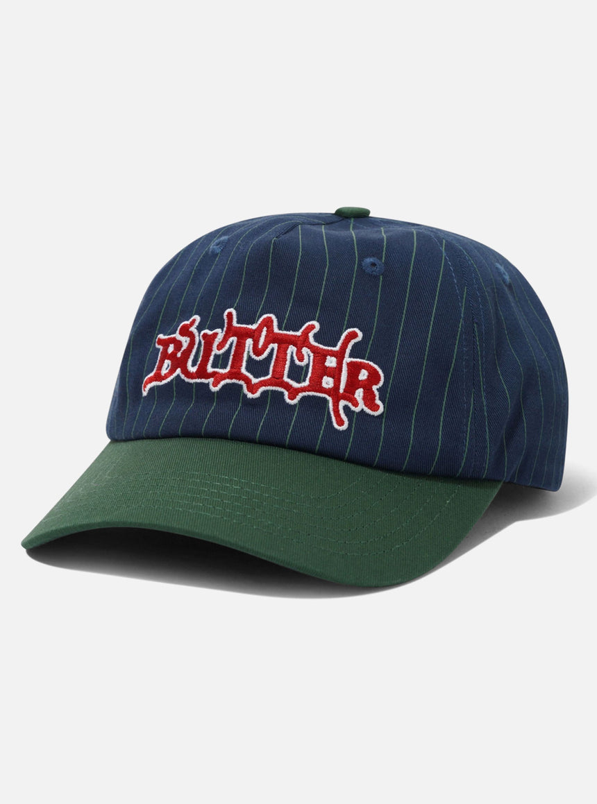 BUTTER GOODS Serif 5 Panel Cap - Navy/Forest