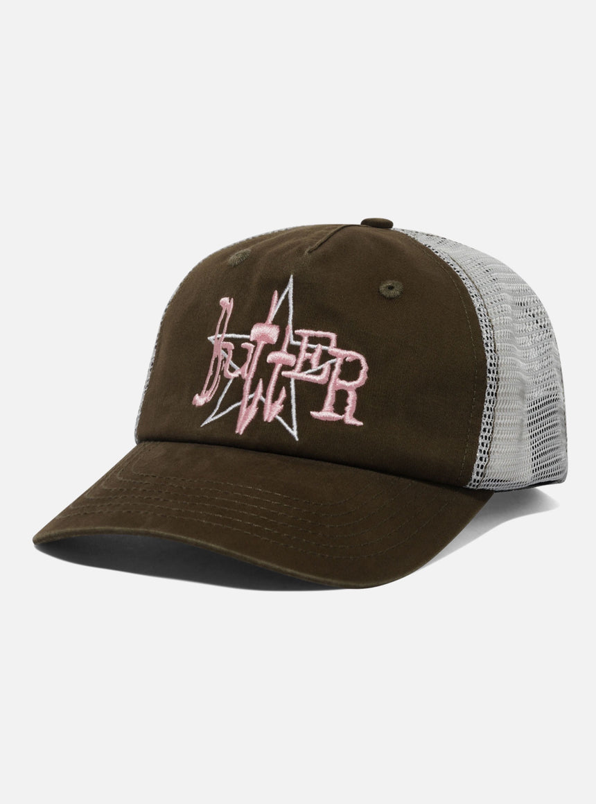 BUTTER GOODS Sigil Trucker Cap - Washed Brown