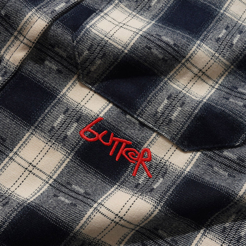 BUTTER GOODS Sirocco Shirt - Navy/White