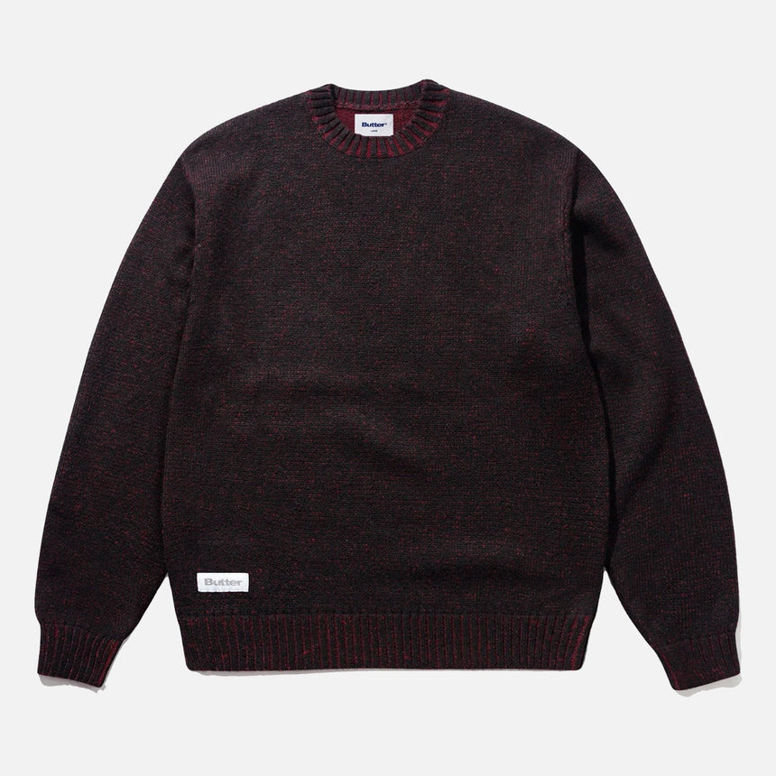 BUTTER GOODS Textured Knit Sweater - Black