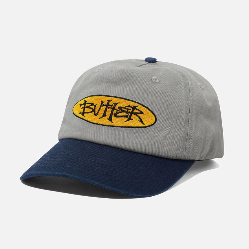 BUTTER GOODS Tide 5 Panel Cap - Washed Grey/Navy