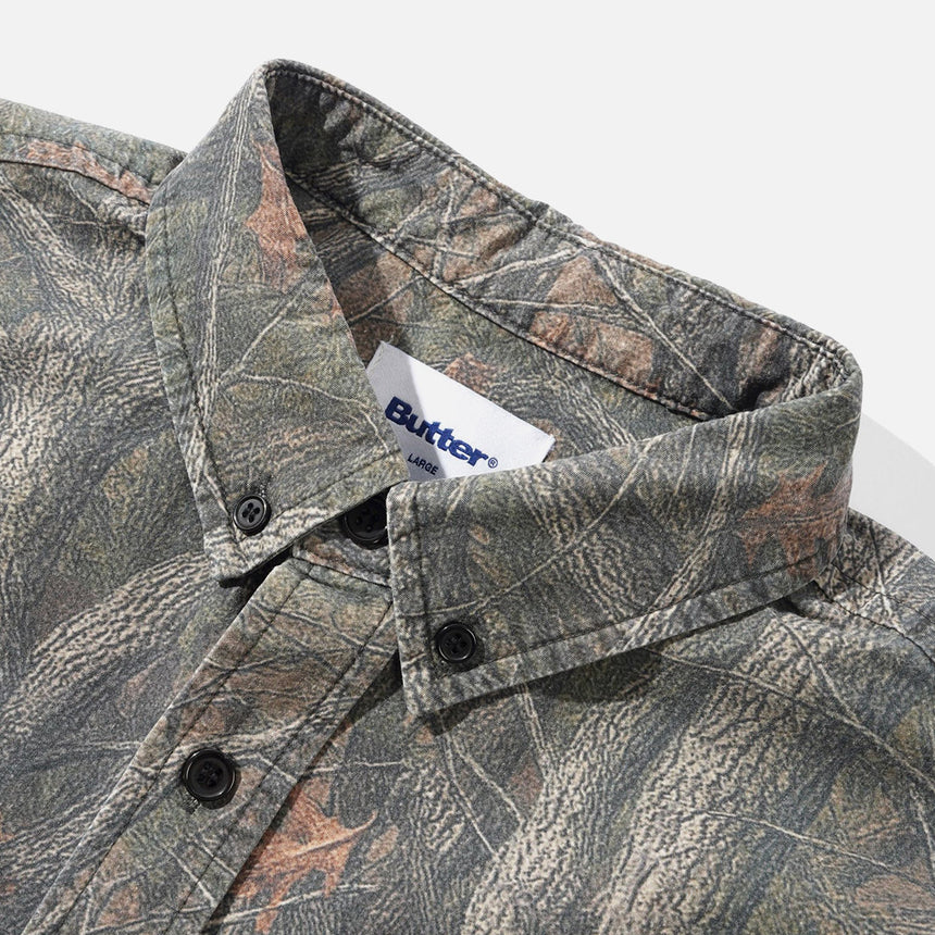 BUTTER GOODS Yard Shirt - Forest Camo