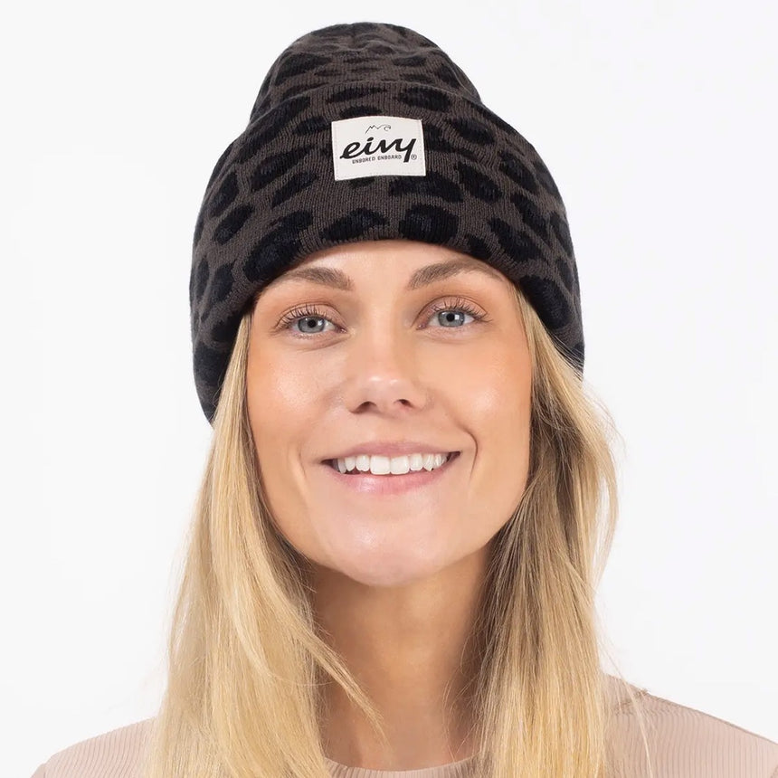 EIVY Watcher Beanie - Black Leopard