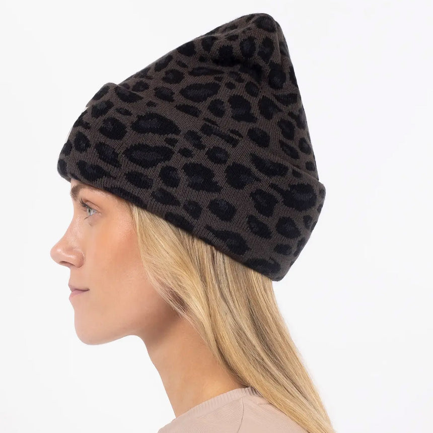 EIVY Watcher Beanie - Black Leopard
