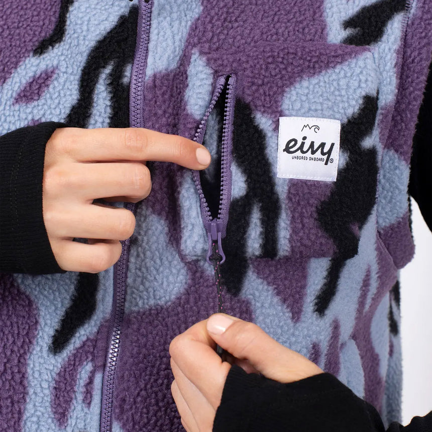 EIVY Women's Boxy Sherpa Vest - Purple Stray